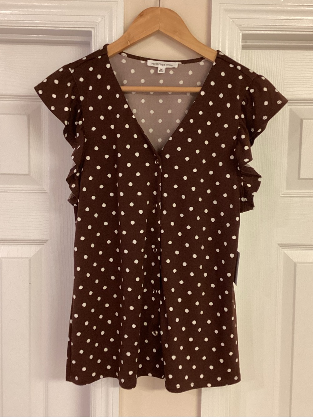 Brown Polka Dot Shirt